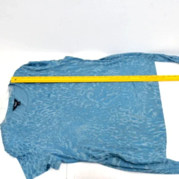 Simply Vera Vera Wang Women’s Blue Short Sleeve Tie Front Blouse - Size: Large - Picture 6 of 10